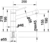 Blanco Keukenkraan ALTA compact edelstaal finish 515121