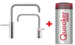 Quooker Nordic Square Twintaps Chroom COMBI Warm, koud, kokend water 22NSCHRTT