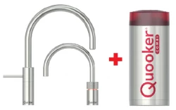 Quooker Nordic Round Twintaps RVS COMBI+ Warm, koud, kokend water 22+NRRVSTT