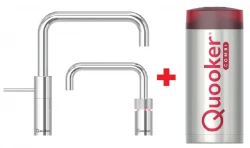 Quooker Nordic Square Twintaps Chroom COMBI+ Warm, koud, kokend water 22+NSCHRTT