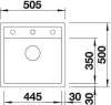 Blanco spoelbak Dalago 5-F vlakinbouw wit 518532