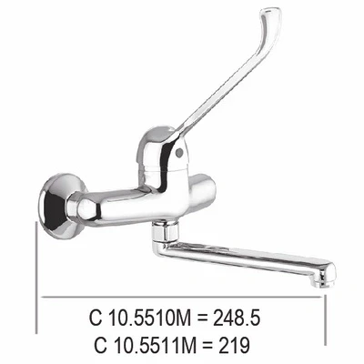 Blusani Keukenkraan Classic Muurkraan Chroom BS5510M