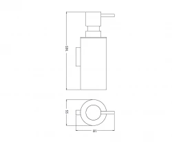 Waterevolution Deep zeepdispenser chroom A12601