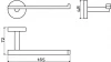 Clou Flat toiletrolhouder zonder klep chroom TechnicalDrawing-Basic