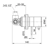 Rubio Inox inbouw thermostaatkraan volledig RVS 1208755942