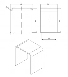 Solid S  badkamerkrukje Solid surface 40 x 30 x 43 cm wit mat 1208832552