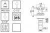 Zazzeri Z316 inbouw douchemengkraan RVS 1208856682