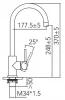 Caressi Basic Line RVS eenhendel keukenmengkraan CABL002I 1208920577