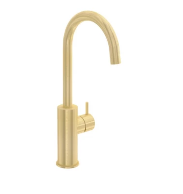 Waterevolution Flow wastafelmengkraan hoog model PVD geborsteld Light gold T1121FWGE