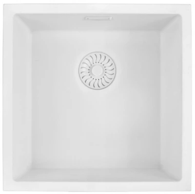 Caressi White Line wit Quartz spoelbak 40cm opbouw of onderbouw CAGRPP40WH-TU 1208921340