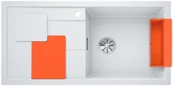 Blanco Sity enkele spoelbak met spoeltafel in wit - orange XL 6 S - 525059