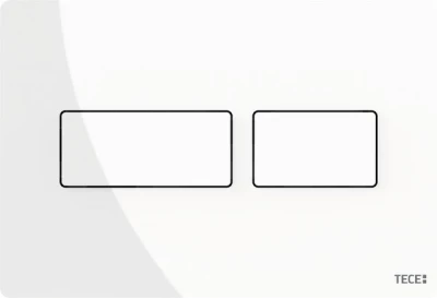 TECE Solid metaal WC-bedieningsplaat glans wit 1208946849