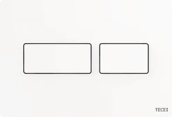 TECE Solid metaal WC-bedieningsplaat mat wit 1208946850