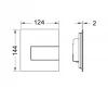 TECEsquare II metaal Urinoir-bedieningsplaat RVS