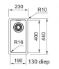 Franke Maris MRX 210.19 kleine rvs spoelbak vlakbouw en onderbouw 1270568037