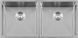 Lorreine Luxe rvs dubbele spoelbak 4040 cm vlakbouw onderbouw en opbouw 1208953616
