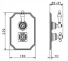 PB classic nostalgische klassieke inbouw doucheset chroom met handdouche en regendouche 225mm 1208953841