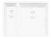 Lorreine White Quartz 1,5 anderhalve spoelbak 1534cm onderbouw vlakbouw wit met witte korfplug 1208955083