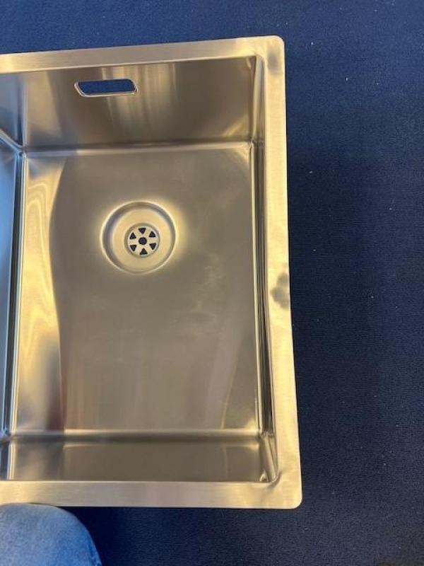 OUTLET Flens gebogen! Lorreine Superplug  rvs dubbele spoelbak 3434 cm onderbouw  1208955942