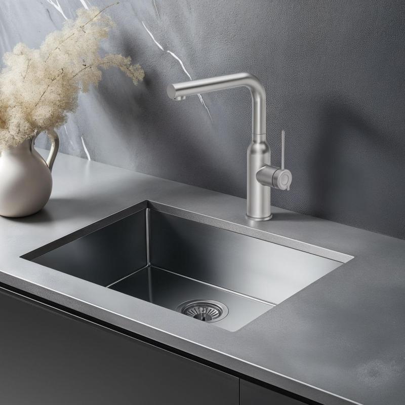 Quadri Stamford keukenmengkraan met uitneembare uitloop RVS 1208956081