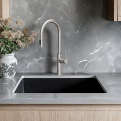 Quadri Retford keukenmengkraan RVS met uitneembare uitloop en sproeistand 1208956088