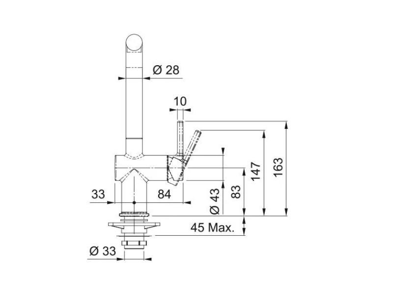 Franke Active L Keukenkraan mat zwart met draaibare uitloop 115.0653.371