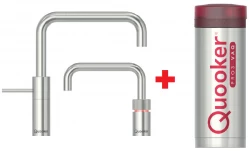 Quooker Nordic Square Twintaps RVS PRO3 Warm, koud, kokend water 3NSRVSTT