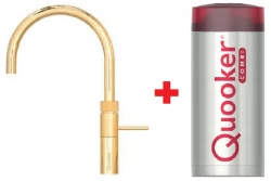 Quooker Fusion Round Goud COMBI Warm, koud, kokend water 22FRGLD