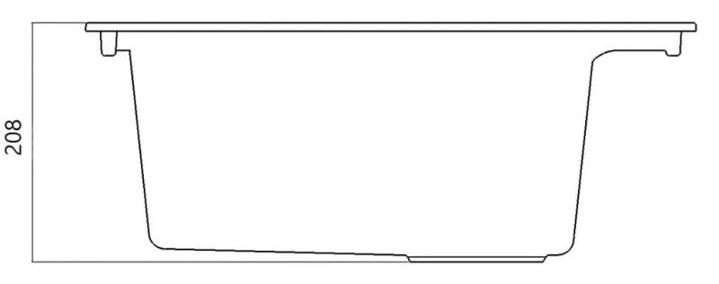 Beton grijze opbouw spoelbak 58x53cm met kraangatbank met rvs plug 1208956771