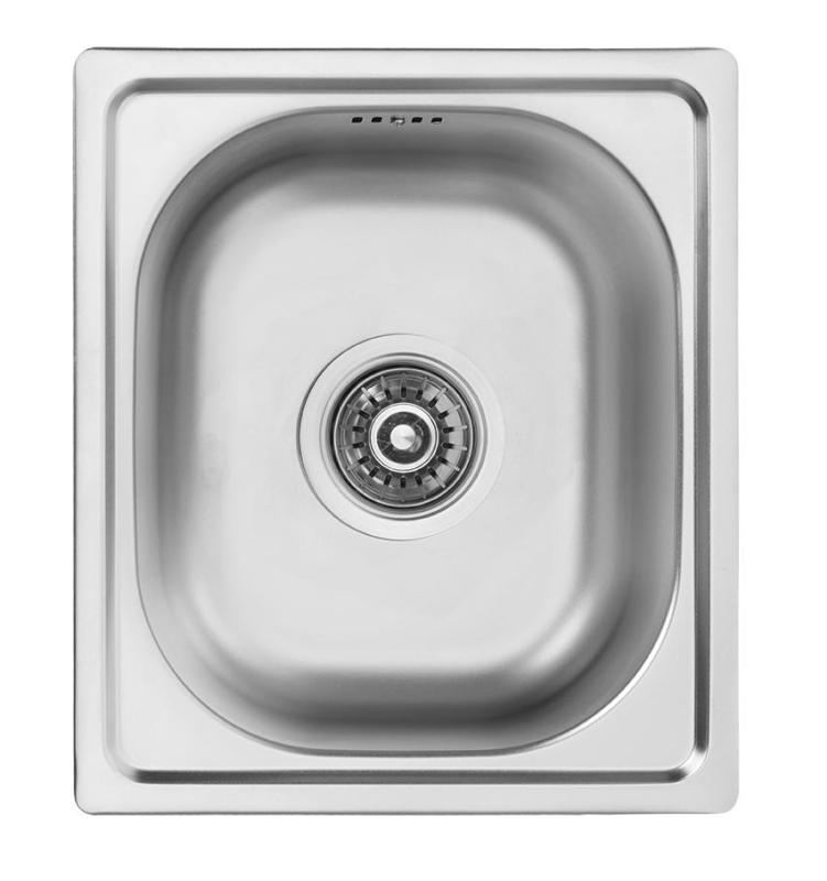 Ausmann Basic kleine rvs opbouw spoelbak 33x38 cm inclusief sifon 1208956972