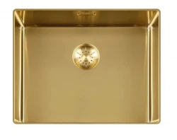 Lorreine 50SL1016-GOLD Slim spoelbak 50x40cm vlakinbouw Goud