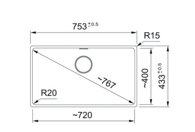 Franke Maris MRG 210-72 Fragranite polar white spoelbak vlakinbouw