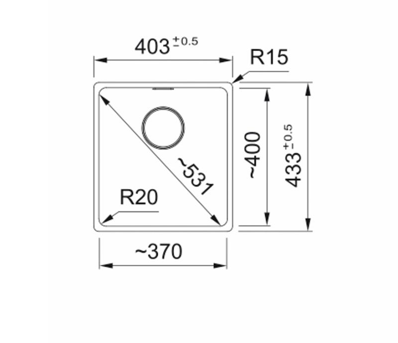 Franke Maris MRG 110-37 Fragranite stone grey spoelbak onderbouw