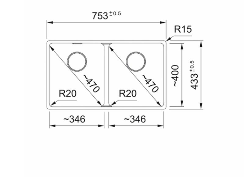 Franke Maris MRG 220-35-35 Fragranite Polar white dubbele spoelbak vlakinbouw