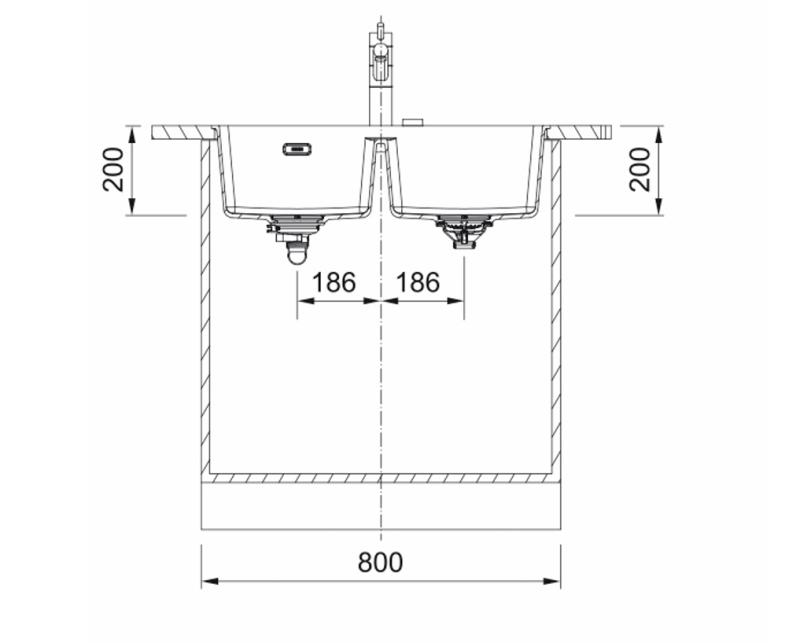 Franke Maris MRG 220-35-35 Fragranite Oyster dubbele spoelbak vlakinbouw
