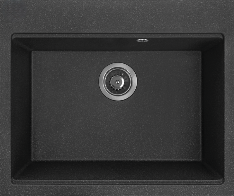 Aquadesign Natura granieten opbouw spoelbak zwart 60x50cm 1208958274