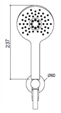 Waterevolution Flow ronde handdoucheset compleet met muuraansluiting wit - 3 standen - T1621RBR