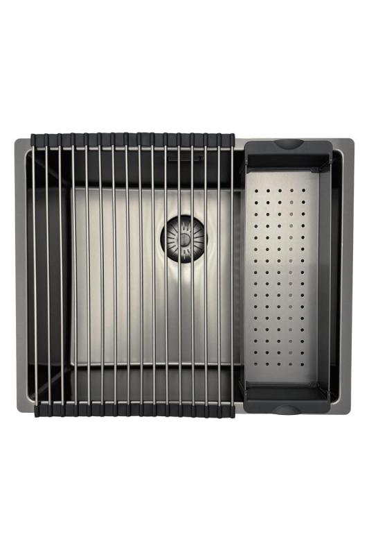 Pure.Sink Prestige spoelbak 50x40 cm PVD Gun Metal 10mm radius onderbouw,vlakbouw,opbouw PPG5040-61