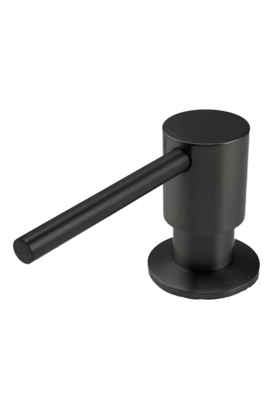 Pure.Sink Elite Steel Shine inbouw Zeepdispenser PVD Gun Metal  van boven navulbaar PS9010-61