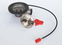 Franke afvoer met automatische lediging voor een spoelbak met een geïntegreerde plug 112.0301.673