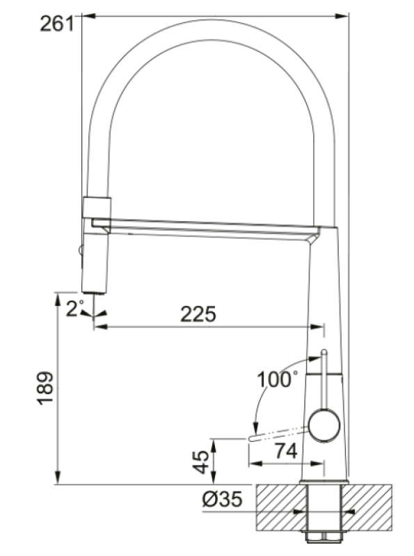 Franke Icon Eenhendel Keukenmengkraan met Flexibele Handdouche, Zwart 115.0690.598