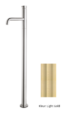 Waterevolution Flow vrijstaande badkraan light gold T134WGE