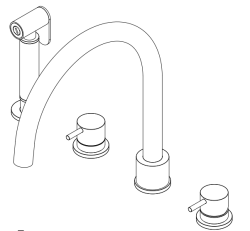 Waterevolution Flow 4-gats keukenmengkraan met uittrekbare sproeier zwart T153UPR