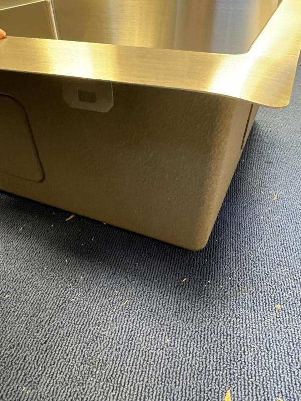 OUTLET SCHADE BAK Ausmann Oder Blue grote rvs spoelbak 100x51cm vlakbouw en opbouw met afdruipgedeelte 1208969928 OUTLET