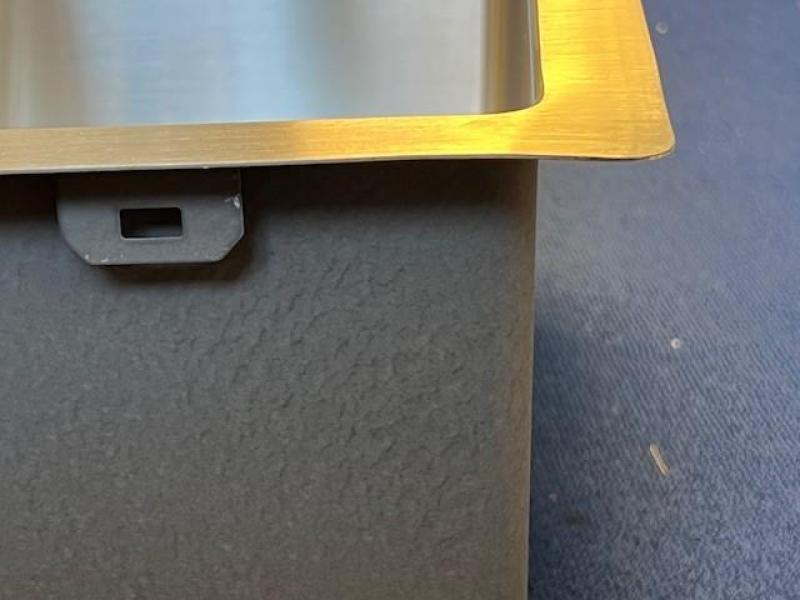 OUTLET Schade bak!! Ausmann Oder Blue rvs spoelbak 78x50cm vlakbouw en opbouw met afdruipgedeelte 1208970000