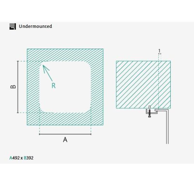Banka IB5040 RVS Spoelbak 50 x 40 cm Onderbouw 1208970037