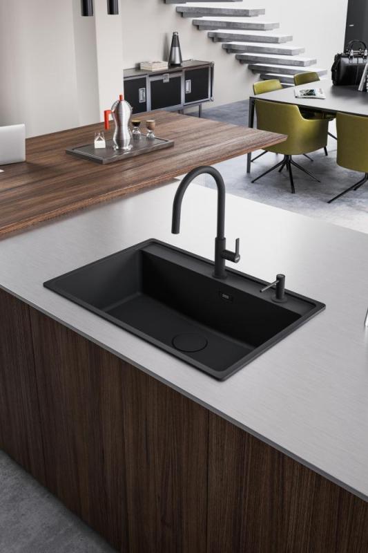 Franke Maris Slim J Keukenkraan Zwart met Uittrekbare Uitloop 115.0728.389