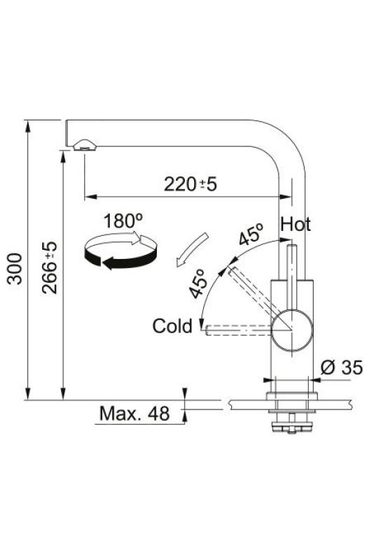 Franke Smart Glenda Keukenkraan Draaibare Uitloop RVS 115.0706.985