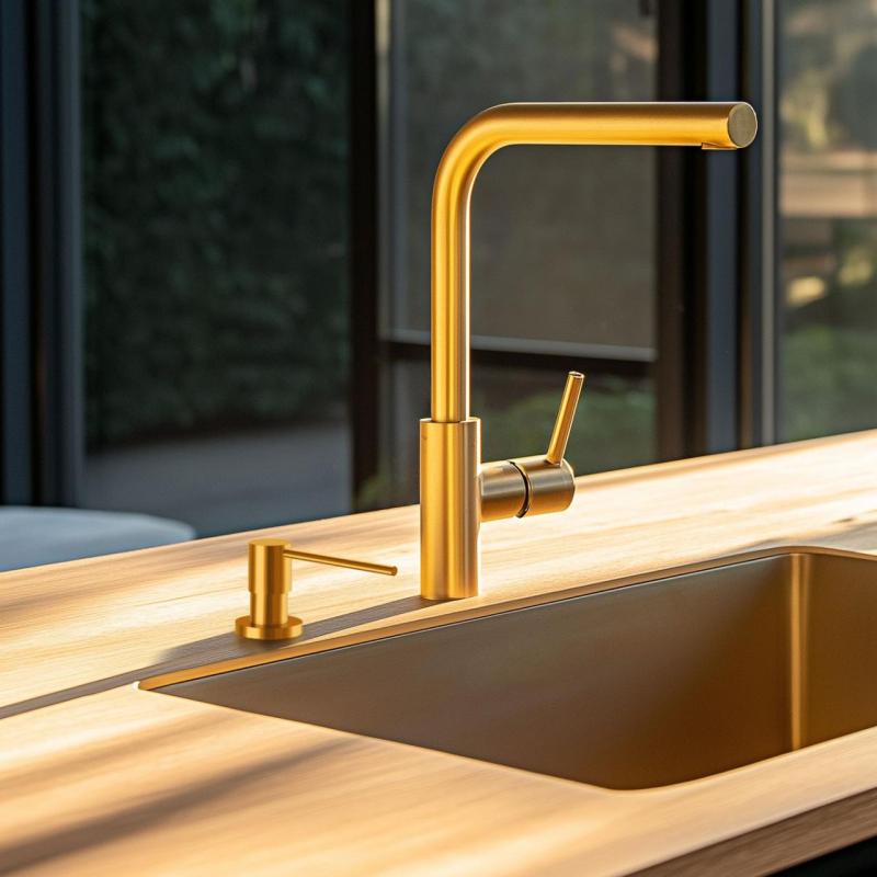 Ausmann Lirio Inbouw Zeepdispenser Goud van boven navulbaar 1208971199