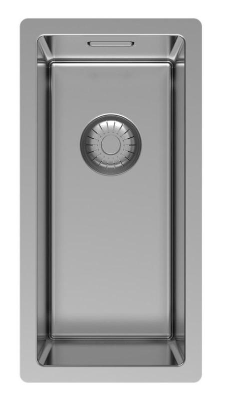 Pure.Sink Exclusivo kleine RVS spoelbak 18x40 cm 10mm radius onderbouw, vlakinbouw en opbouw PEX1840-02